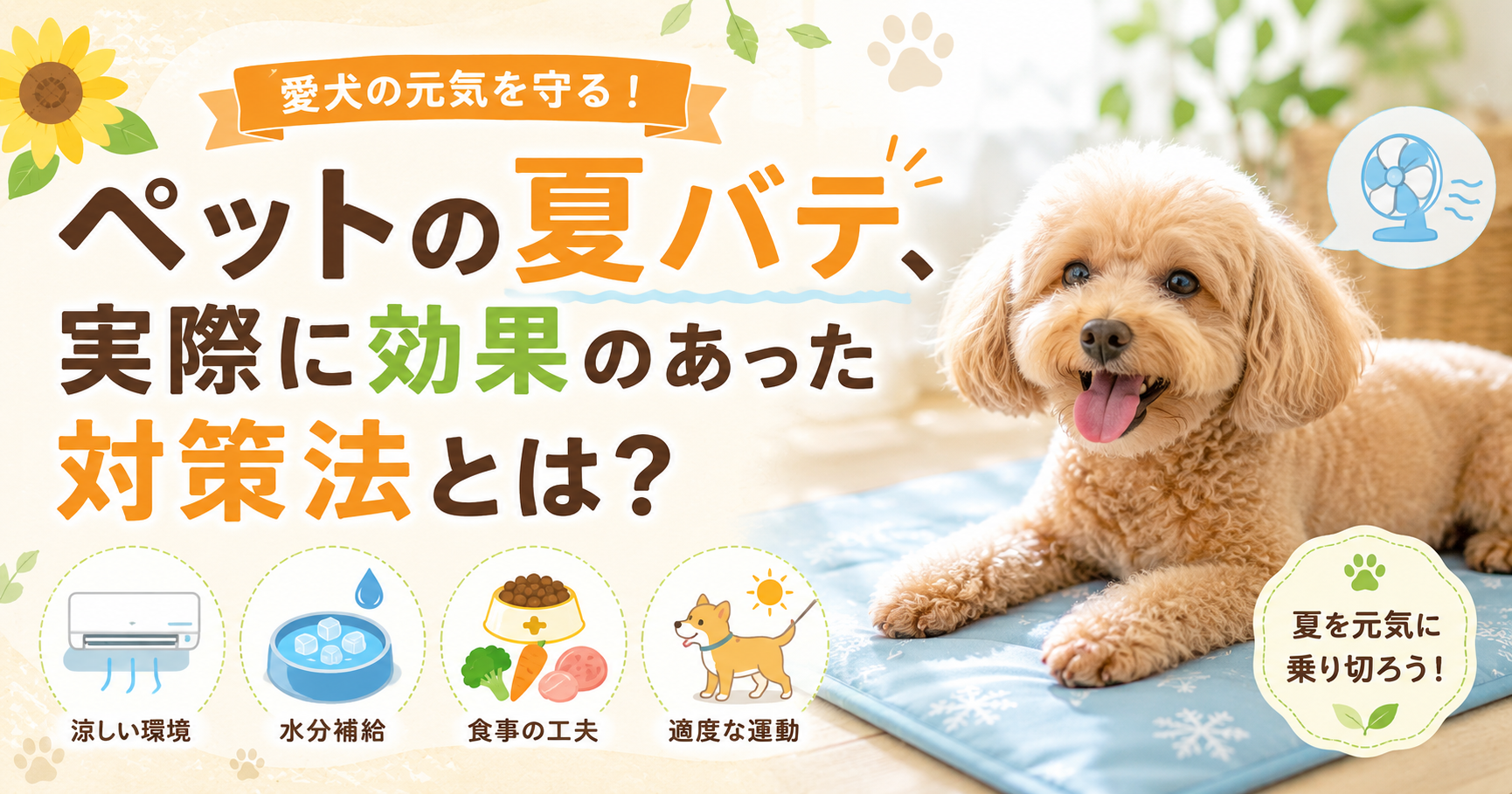 ペットの夏バテ、実際に効果のあった対策法とは?