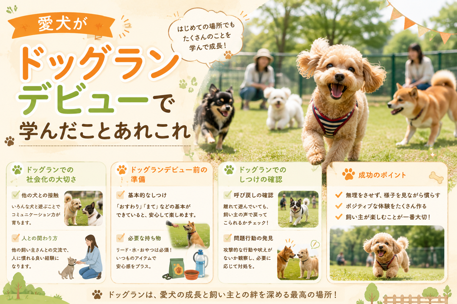 愛犬がドッグランデビューで学んだことあれこれ