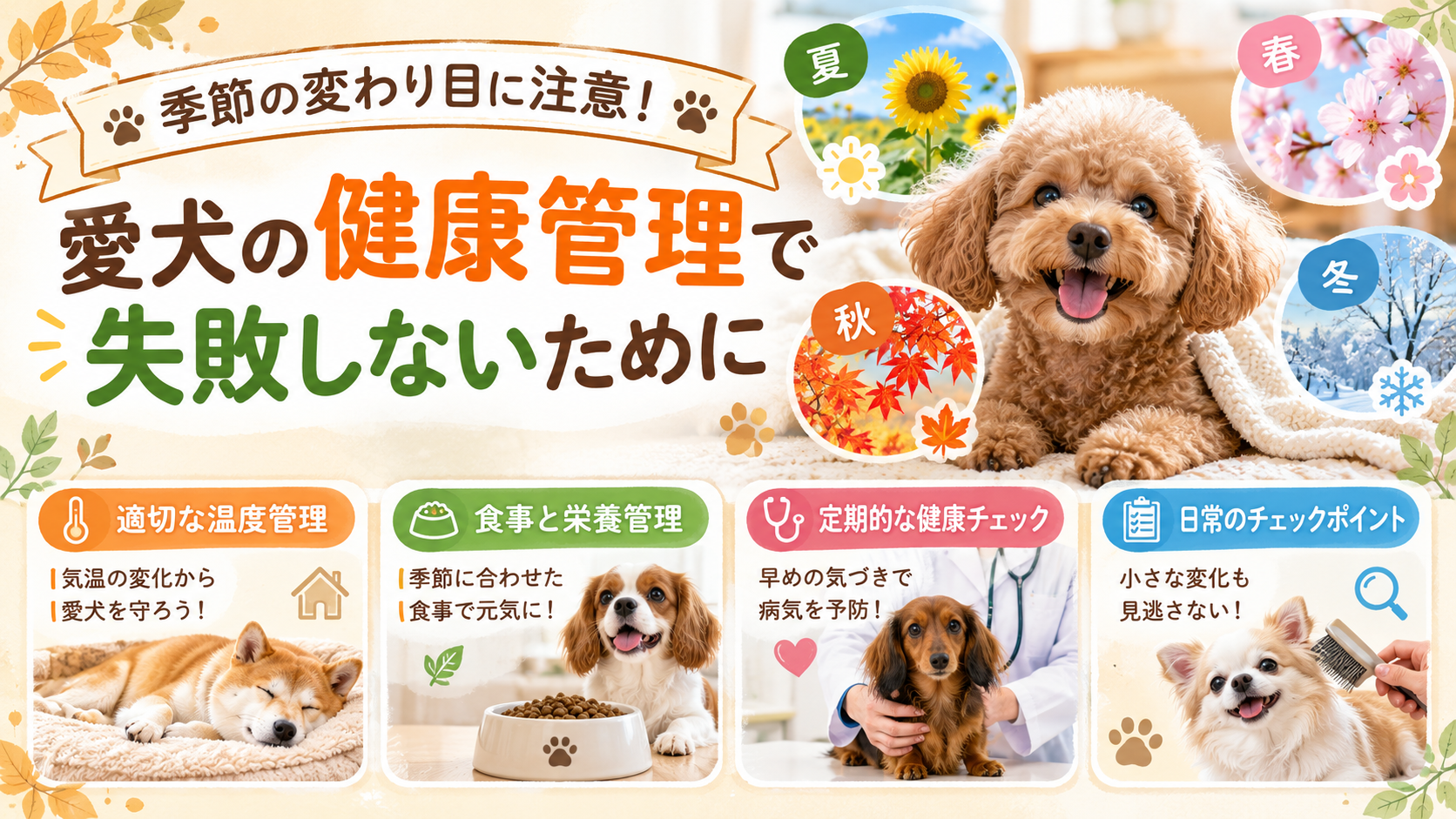 季節の変わり目に注意!愛犬の健康管理で失敗しないために